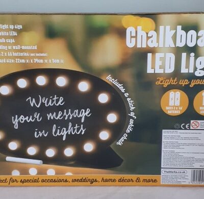 Chalkboard LED light
