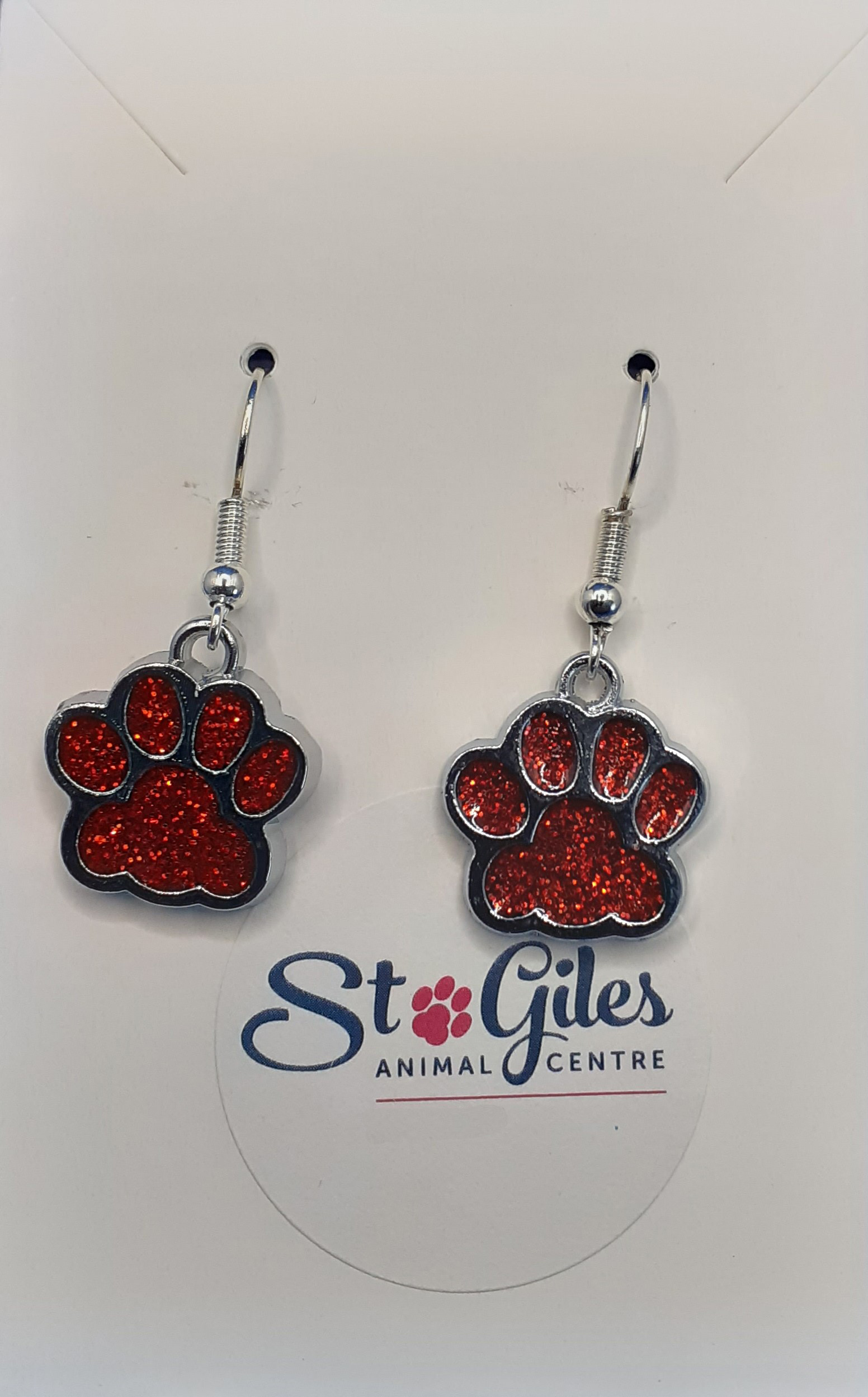 Earrings - Coloured Paw Print