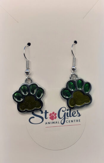 Earrings - Coloured Paw Print