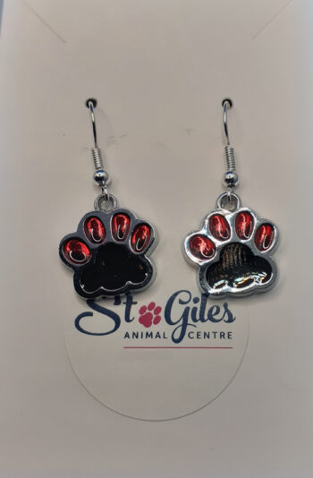 Earrings - Coloured Paw Print