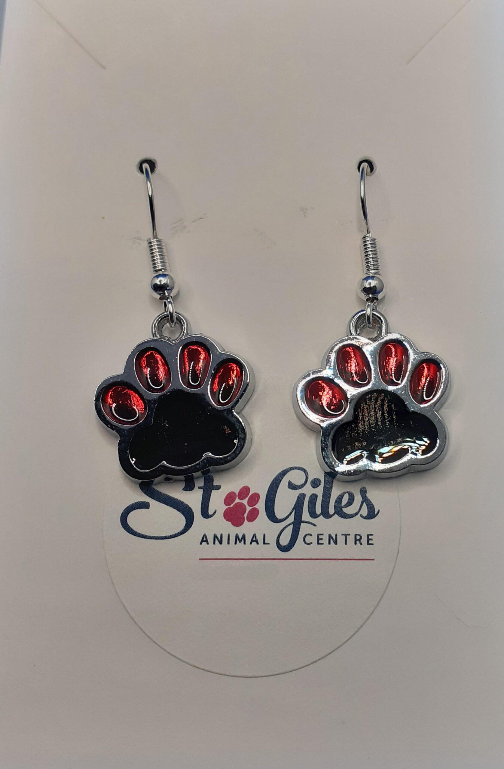 Earrings - Coloured Paw Print