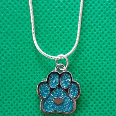 Necklace - Coloured Paw Print