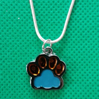 Necklace - Coloured Paw Print