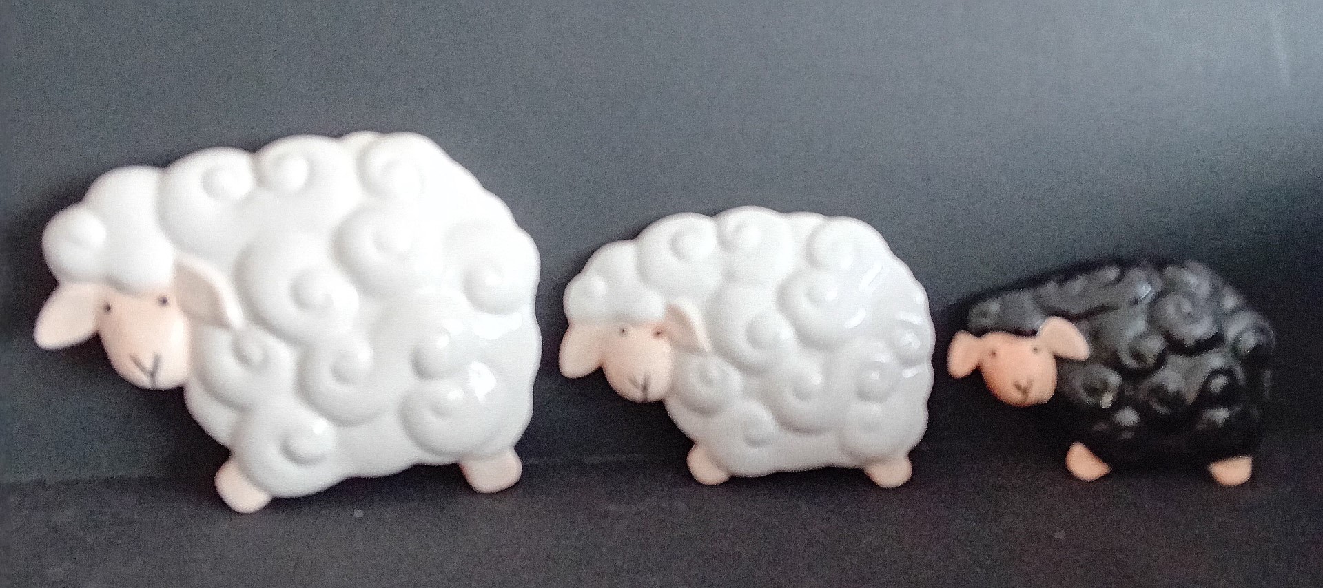 Set of Ceramic Flying Sheep