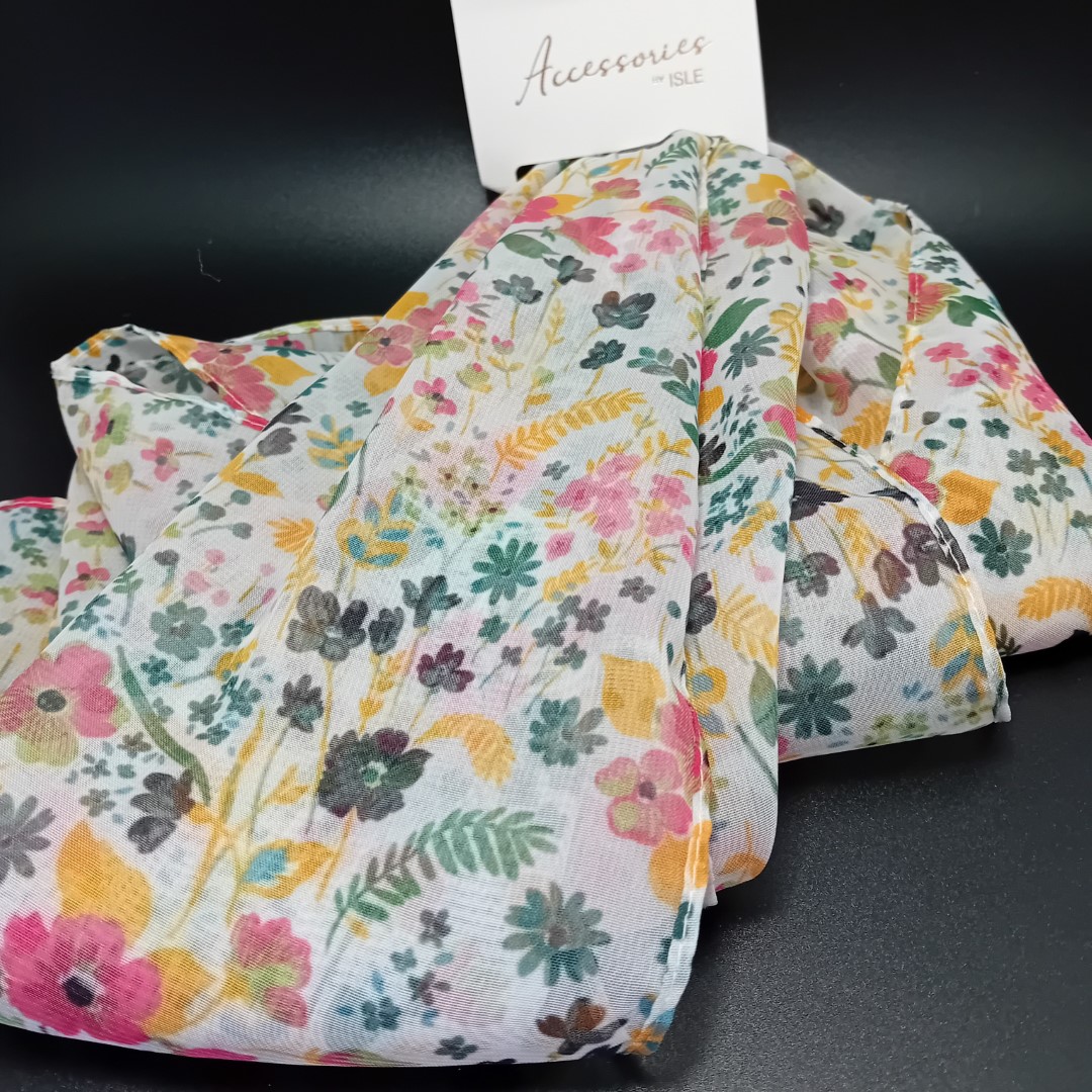 Lovely Floral Lightweight Scarf