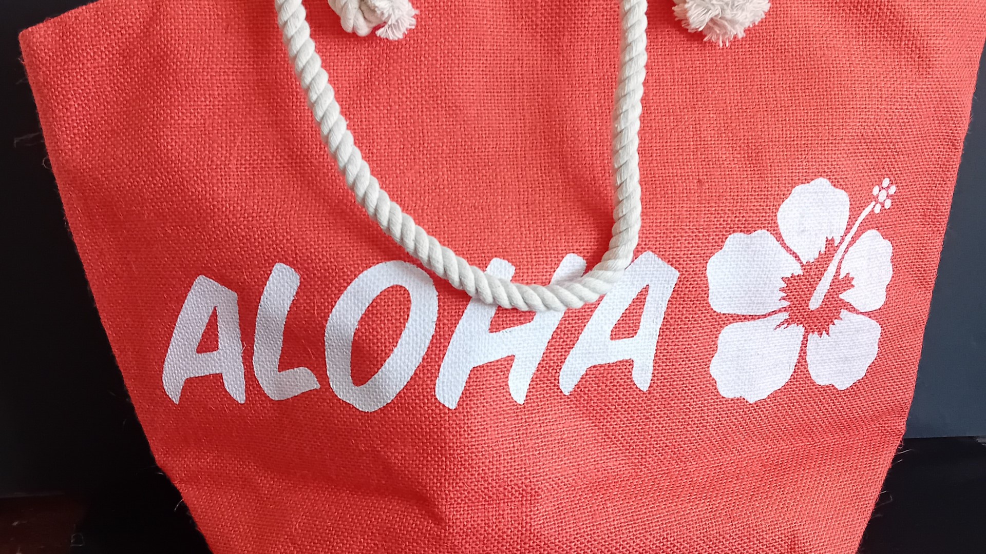 Aloha! Jute Tote Beach Bag