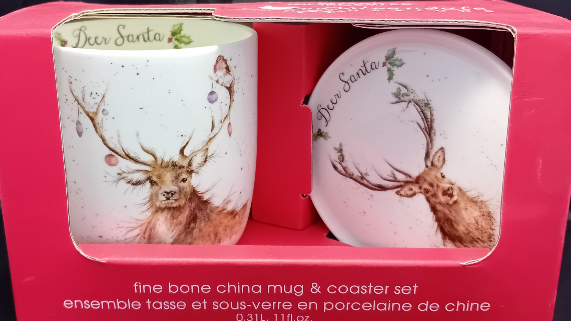 Bone China Mug & Coaster Set