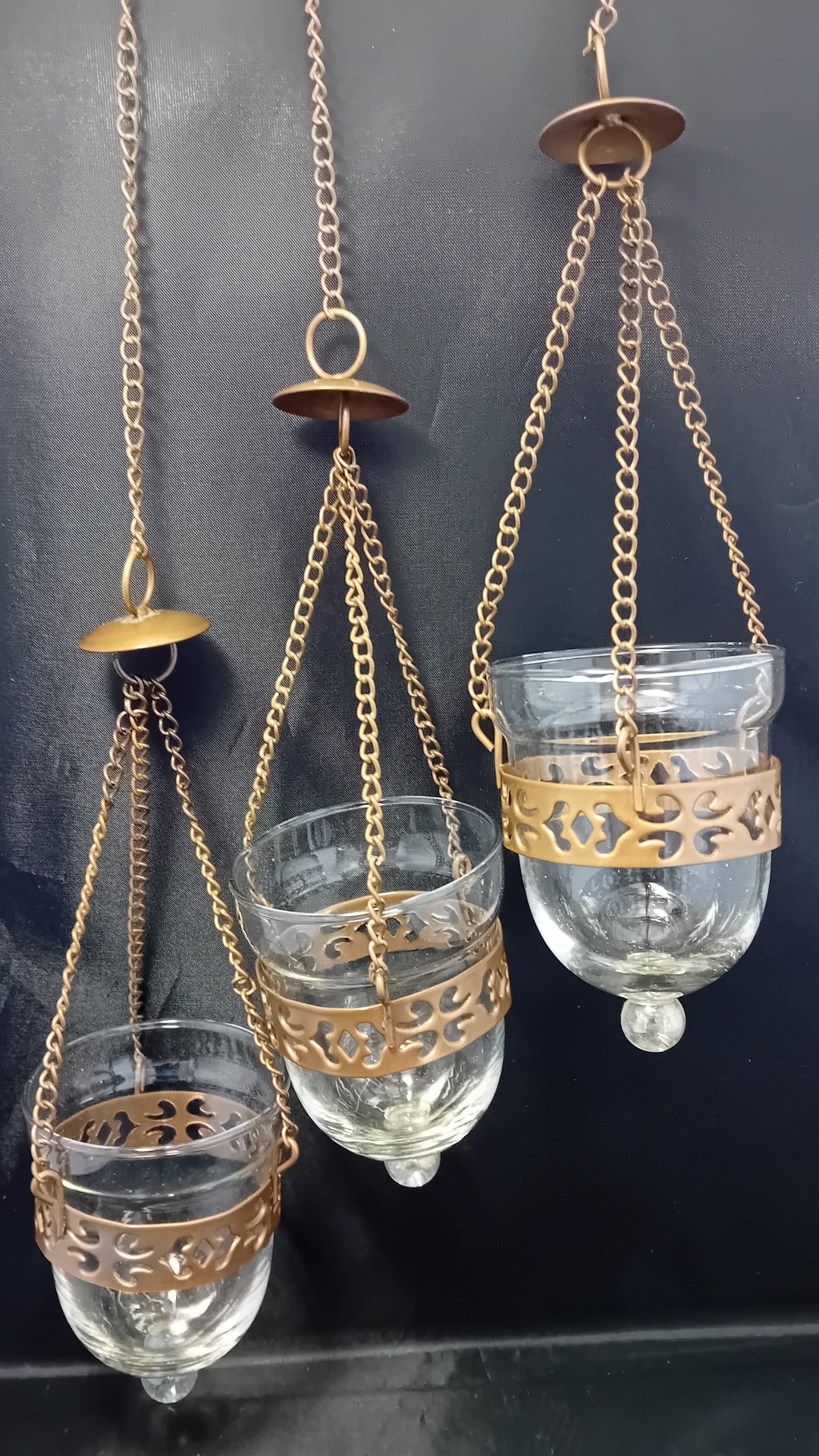 Set of 3 Hanging Candle Holders