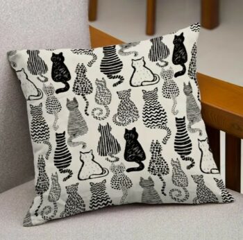 Cat-themed Cushion Cover