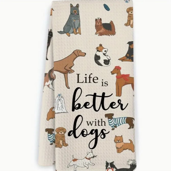 Dog-themed Tea Towel